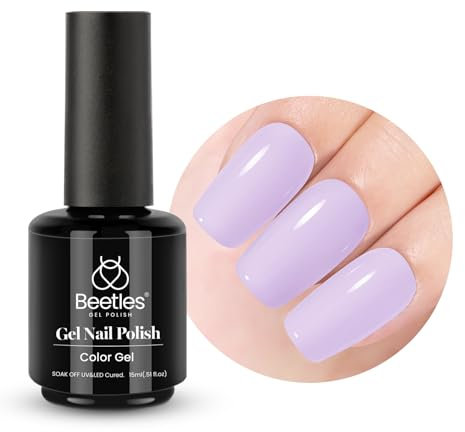 beetles Gel Polish 15mL Taro Purple Light Purple Soft Lavender Purple Gel Manicure Diy Nail Art Gel Soak Off UV LED Nail Lamp Nail Art Manicure Salon 1 Pcs