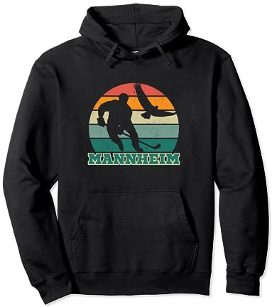 Cooles Eishockey Fan Shirt Stadt Mannheim mit Adler Skyline Pullover Hoodie