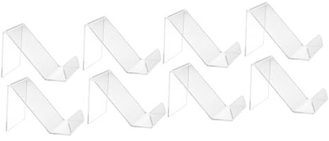 UKCOCO 8 pcs Acrylic phone holder table top display stand bookshelf for office purse display stand office desk accessories acrylic cell phone stand Tablet holder cellphone holder wallet