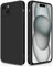 GiiYoon Cover per iPhone 15 Plus Custodia in Silicone, Custodia Antiurto Case Sottile in Silicone TPU con Strato Interno in Fibra e Protezione della Fotocamera, Nero