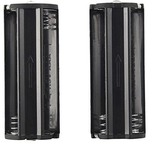 Clickinline Lot de 2 supports de piles pour 3 piles AAA 1,5 V Noir