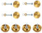 8 Sets Mirror Screws, 40mm Mirror Nails with Decorative Caps, Brushed Stainless Steel Mirror Covers with Washers for Tables, Bath Plates, Furniture Fittings, Gold