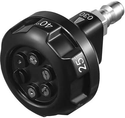 FIXFANS Pressure Washer Nozzle, 6 in 1 Quick Change Over Spray Nozzle, Adjustable High Power Washer Nozzle Tips with 1/4 Quick Connect, 4000 PSI