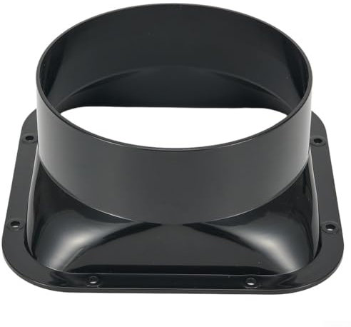 Flangia del connettore del condotto, piastra di condotta diritta da quadrata a rotonda per riscaldamento dell'aria, ventola di raffreddamento di ventilazione (120 #)