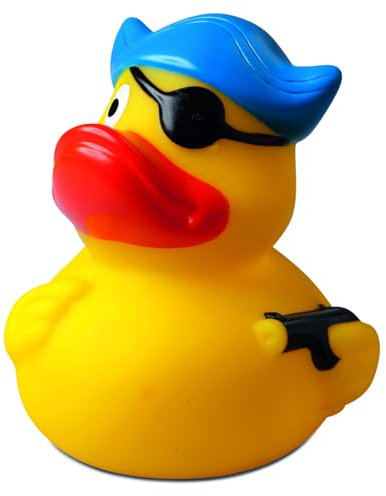 Pirat mit Hut - Hobbyente - Quietscheente - Badeente - ca. 8 cm gross