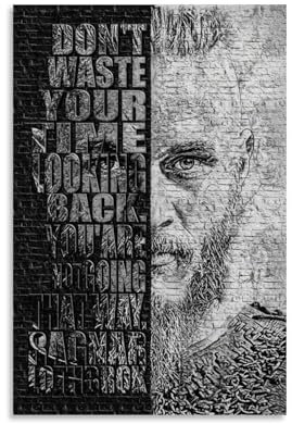 KKPLO Ragnar Lothbrok Vikings Poster, dekoratives Gemälde, Leinwand, Wandposter und Kunstdruck, moderne Familienschlafzimmer-Dekoration, Poster, 20 x 30 cm