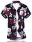 Hawaii Shirt Herren Batik Shirt Urlaub Herren Kurzarm Herren Hemden Leichtes Sommerhemd Herren Freizeithemden Für Herren Kurzarm Hawaiihemd Herren E-Red 4XL