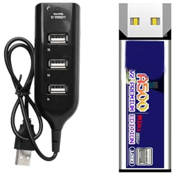 Shuade USB Stick Expansion Pack Gaming Acessories Game Stick with USB Hubs Most TVs Screen A500 Game Expansion Card