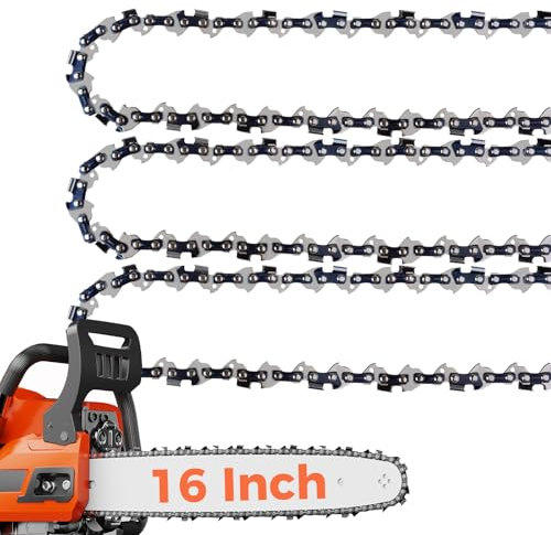 16 Inch Chainsaw Chain 3/8 LP Pitch .043 Gauge 55 Drive Links- 61PMM3 55 Fits Stihl MS170, MS171, MS180c - 36100050055, R55 (3 Packs) (90YNP-6)