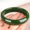 Natural Green Jade Armreif Armband für Frauen Mädchen echt mit Zertifikat Jade handgefertigte Armbänder - Armband Armreifen mit Schmuckschachtel, 66mm