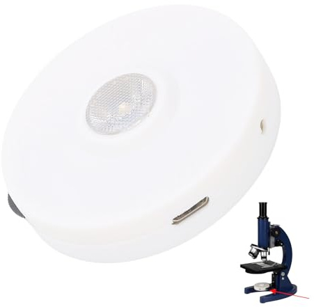 MENDUNER Einstellbares Mikroskop Ringlicht, LED Licht mit Visuellen Indikatoren, 8h Akkulaufzeit, für Bildung, Forschung oder Hobbyist