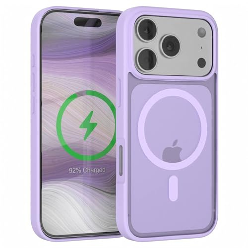 EAZY CASE Ultra Schutz Outdoor Hülle kompatibel mit iPhone 17 Pro kompatibel mit Qi-Charging, hochwertige Schutzhülle Aufprallschutz, Kratzfest, Handyhülle mit Kameraschutz, Hell Lila - Qi Charging