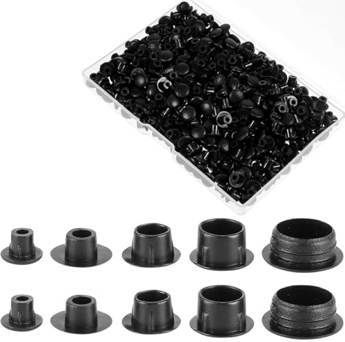 JYNXOR 200 Piezas Tapones de Plastico, Tapones para Agujeros de Tornillo, Tapones para Ocultar Agujeros, Tapa Agujeros Mueble, Tapones para Orificios Agujeros, para Cocina Estantes Armarios Gabinetes