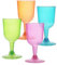 Party Essentials N52090 Two Piece 5.5-Ounce Plastic Wine Glasses/Dessert Cups, Assorted Neon