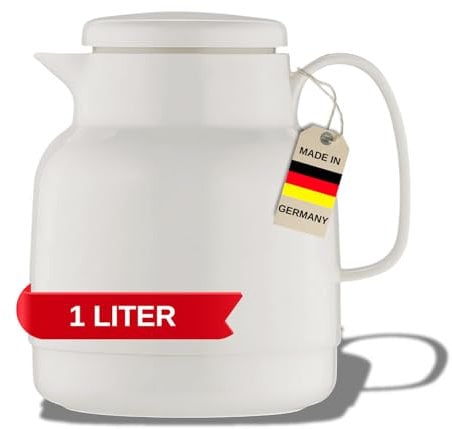 Helios Mondo Kunststoff-Isolierkanne, weiß, 1 Liter