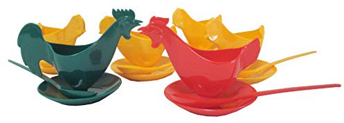 Frühstücks-Set Hühnerfamilie - Kulteierbecher - Sonja-PLASTIC - Made in Germany
