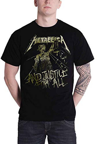 Metallica T Shirt Justice for all Vintage Album Cover offiziell Herren Nue