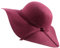 Urban GoCo Wide Brim Wollfilz Bowler Schlapphut (Weinrot)