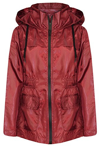 A2Z 4 Kids Raincoat Jackets Windbreaker Waterproof Parka Shower Resistant Hooded Raincoat Children Girls Boys Age 5-13 Years Wine