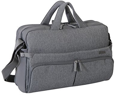 NAVA Cartella a 2comparti Porta Computer trasformabile in Zaino Grigio