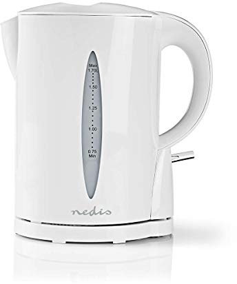 Nedis Bouilloire électrique 1,7 l Blanc