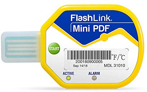 DeltaTrak FlashLink 31010 Mini PDF USB Temperaturfühler In-Transit Temperatur-Datenlogger, 10 Stück