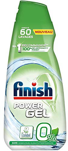 FINISH Lot de 2 Gels 0% Ecolabel Détergent Lave-Vaisselle - 900 ml