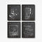 Computer Posters Set of 4 Computer Patent Posters Hard Drive Poster Graphics Card Poster USB Poster Computer Geek Wall Art IT Posters WB160 (13cm x 18cm, Chalkboard Black)