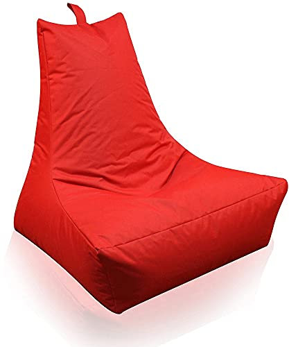 Mesana XXL Lounge-Sessel, 100x90x80 cm, Sitzsack Outdoor & Indoor, wasserabweisend, rot