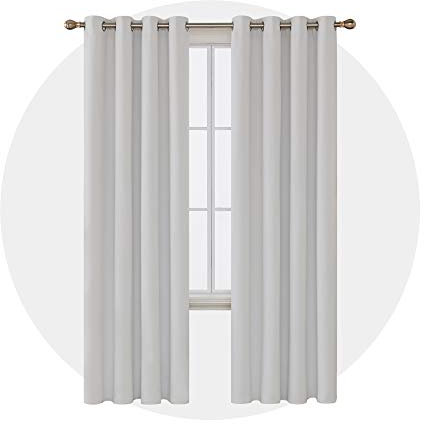 Deconovo Rideau occultant à Isolation Thermique avec œillets pour Chambre à Coucher ou Salon - 132,1 x 241,3 cm - Blanc grisâtre