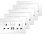 5 Pack CNBINGO Double Switched Socket with 2 USB Charging Ports, 2 Gang 13 Amp Electric Power Socket, White PC Plate Wall Outlet