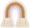 follwer0 Regenbogen Makramee Kleiner Traumfänger Wandbehang Wandteppich Dekorationen Für Kinder Schlafzimmer wandregal Kinderzimmer Wandkunst Quaste Baumwolle Gewebte Makramee