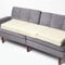 Homescapes 3-Sitzer Sofa-Sitzerhöhung 150x50 cm Creme, 10 cm Dickes Sitzkissen Baumwolle, Couch-Auflage orthopädischer Schaumstoff