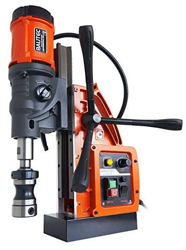 BAUTEC Magnet Kernbohrmaschine » 2.690 W, 18.600 N, max. 620 rpm, 3-Gang Getriebe, Kofferset » Industriequalität für Metallbau » Magnetbohrmaschine