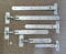 Infinity Decor Hook and Band Hinges Straight/Cranked/Adjustable - for Garden or Garage Gates - Galvanised (2xAdjustable Hinges, 24 Inch)