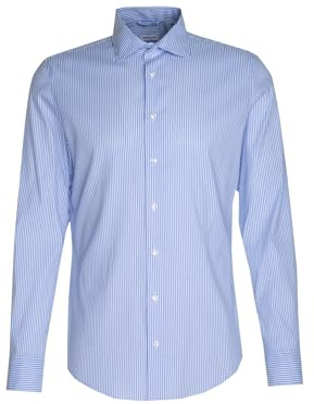 Seidensticker Herren Business-Hemd - Extra Slim Fit - Bügelfrei - Kent-Kragen - Langarm - Baumwollmischung, Hellblau, 40 EU
