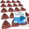 EffektWerk Delta-Schleifpapiere (60er-Pack, 6 Löcher), 93 x 93 x 93 mm dreieckige Schleifpads für Mausschleifer, mehrere Körnungen (40, 60, 80, 120, 180, 240)
