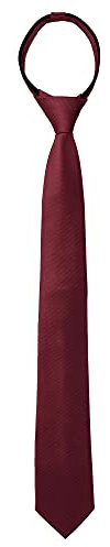 Allegra K Herren Skinny Vorgebunden Einfarbig Reißverschluss Krawatten Hals Verstellbarer Riemen Hochzeit Bräutigam Krawatte, Weinrot, Einheitsgröße