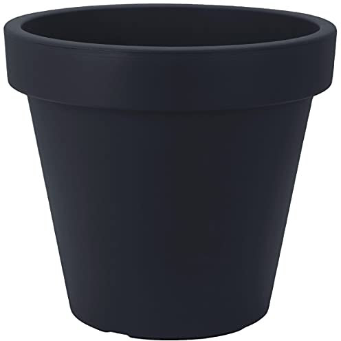 Muddy Hands Large Plant Pot Outdoor Garden Round Flower Tree Plastic Planter (Ø - 60cm, Black)