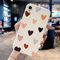 LLZ.COQUE Kompatibel mit iPhone Xr Hülle Mädchen Süße Herz Handyhülle Cute Matte Love Hearts Pattern Designed Case Flüssigsilikon Schutzhülle für iPhone Xr Beige