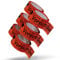 LILENO HOME Klebeband Vorsicht Glas 50mm x 66m [1 Rolle] leise abrollend - Paketklebeband Vorsicht zerbrechlich - Breites Packband als Packing Tape-Set - Rotes Paketband als Paket Klebeband