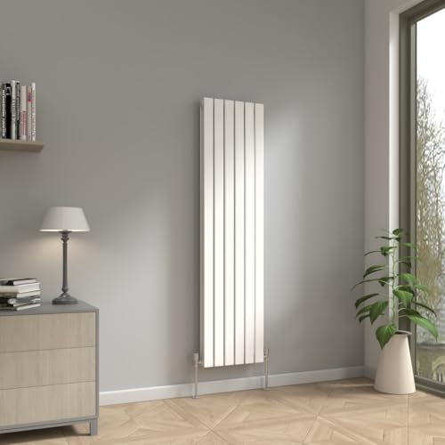 NRG 1600 x 408mm Vertical Radiator Gloss White Double Modern Flat Panel Bathroom Central Heating Heater Radiators