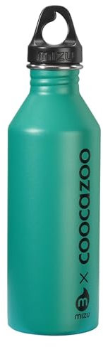 Coocazoo Edelstahl-Trinkflasche, Fresh Mint, einwandig mit Loop-Cap-Drehverschluss & 18/8-Edelstahl, für Schule & Freizeit, für kohlensäurehaltige Getränke geeignet, recyclebar, 750 ml