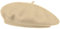 Van Der Rich ® - Baskenmütze (100% Wolle) Französisch Einfarbig - Damen (Beige, One Size)