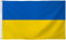 SOULBUTY Ukraine-Flagge, 5 x 7,6 cm, kleine Ukrainische Nationalflagge, 5 x 7,6 cm, doppelt genäht, Polyester mit Messingösen (6 x 91 cm)
