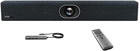 Yealink UVC40 4K Videokonferenzkamera Teams Zoom Certified 133° Auto Framing Speaker Tracking All-in-one Video Bar 8 Mikrofone Videokonferenzsystem für Konferenzraum - Ausgestattet Type-C Hub