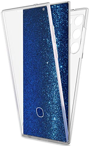 NALIA 360-Gradi Cover Chiaro compatibile con Samsung Galaxy S22 Ultra Custodia, Trasparente Anti-Giallo Resistente Guscio Integrale, Fronte e Retro Copertura Hardcase & Silicone & Protezione Schermo