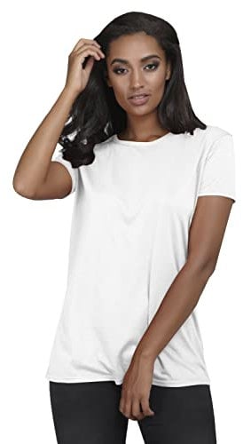 Fashion Star Womens Basic Baggy Oversized Plain Short Sleeve Casual Basic Tee T Shirt Top Plain White Plus Size (UK 28/30)