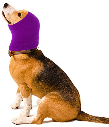 Cobee Dog Snood for Neck and Ears Warmer, Pet Ear Covers (S Size, Purple)
