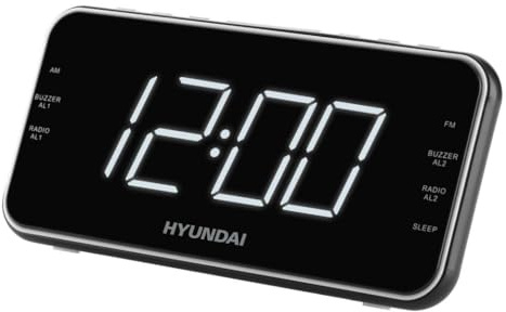 HYUNDAI Radiowecker HYURAC521 I LED Display I Digitaler FM/AM Tuner I Wecker I Radio I Snooze